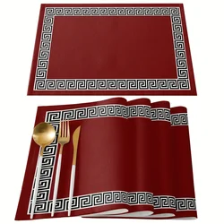 4Pcs Placemats by Home Brilliant Heat Resistant Dining Table Place Mats Cloth Kitchen Table Mats Indoor Outdoor Placemat