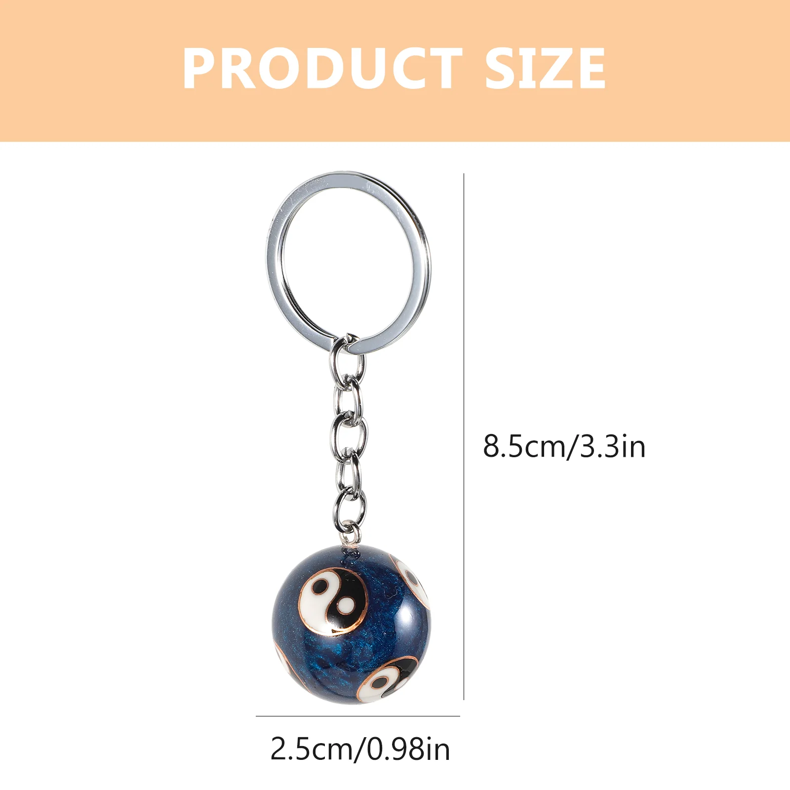 Fitness Handball Keychain Eight Diagrams Hanging Pendants Massage Keychains Rings Decorative Pattern Cute