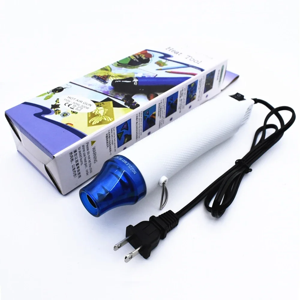 

Home Heat Gun Electric Power Hot Air 300W 220V 110V EU US Plug Multi Purpose Soft Ceramic Seat DIY Tool for Heat Shrink Tube
