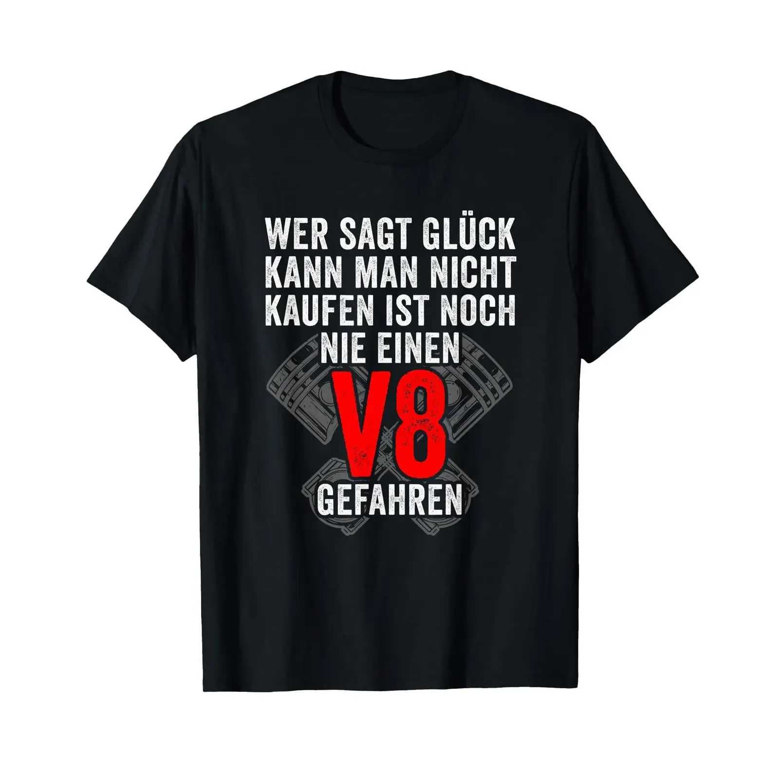 Happiness Can Be Bought V8 Engine Workshop 8 Cylinder Tuning T Shirt black S vintage Washed Breathable fashion Versatile