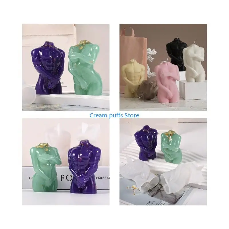 

50LE European Human Body Statue Decor Silicone Mold Epoxy Resin DIY Ornaments Making Soap Melt Home Decorations