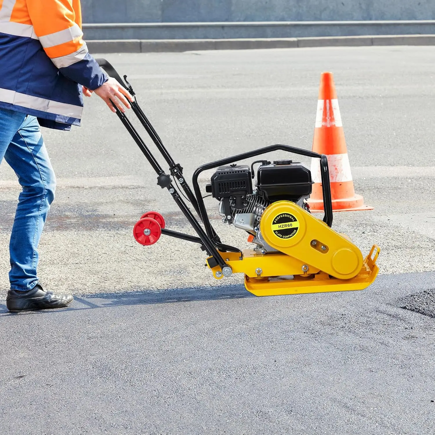 لوحة ضاغطة 7HP 212cc محرك الغاز 5,600 VPM 4200 رطل قوة الضاغطة الاهتزازية العبث للممرات الباحات رصف المناظر الطبيعية #3