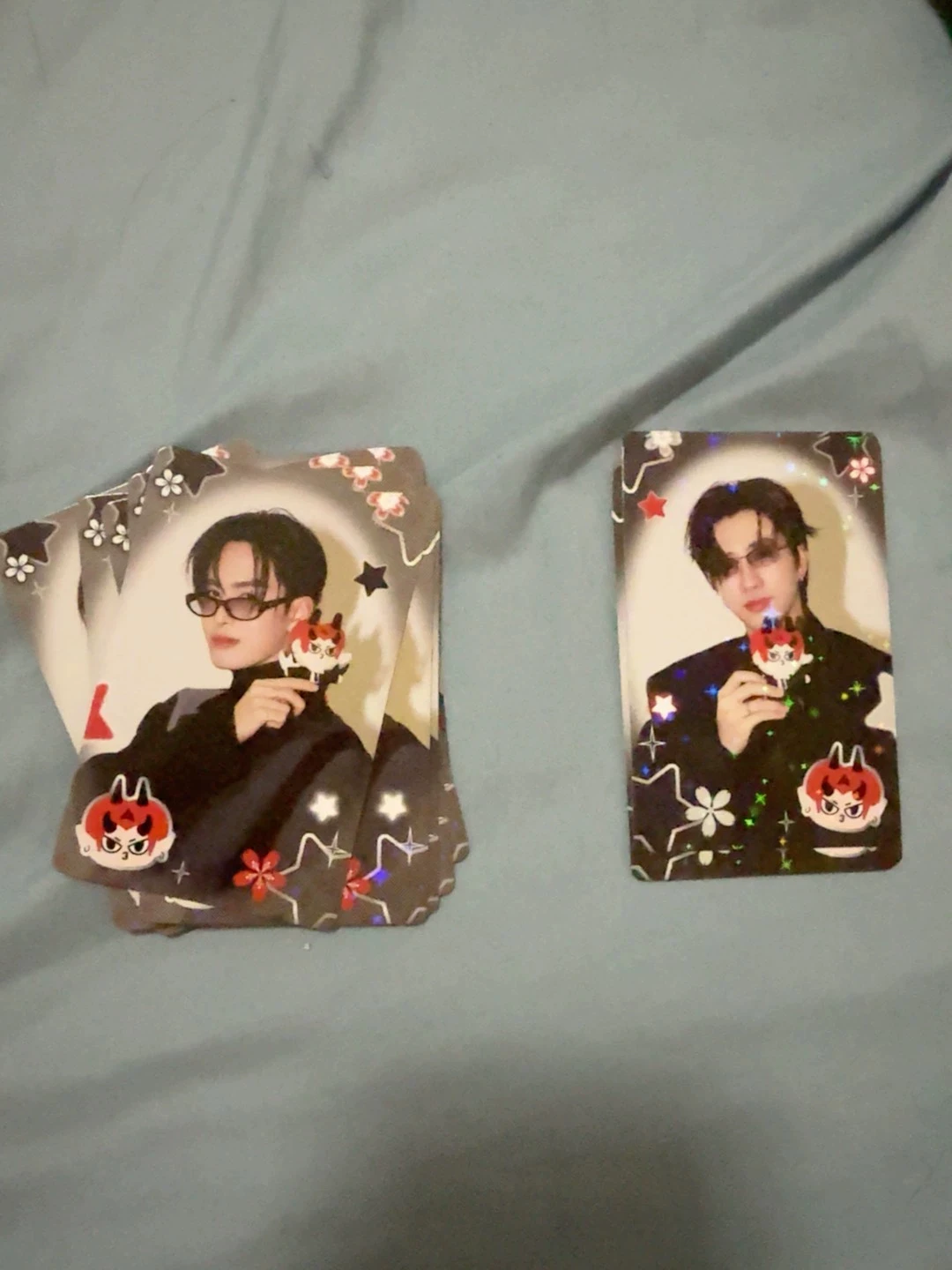 2Pieces Gmm Thai Star Perthsanta Thai TV Perfect 10 Liners Dangerous Domiia Photocard