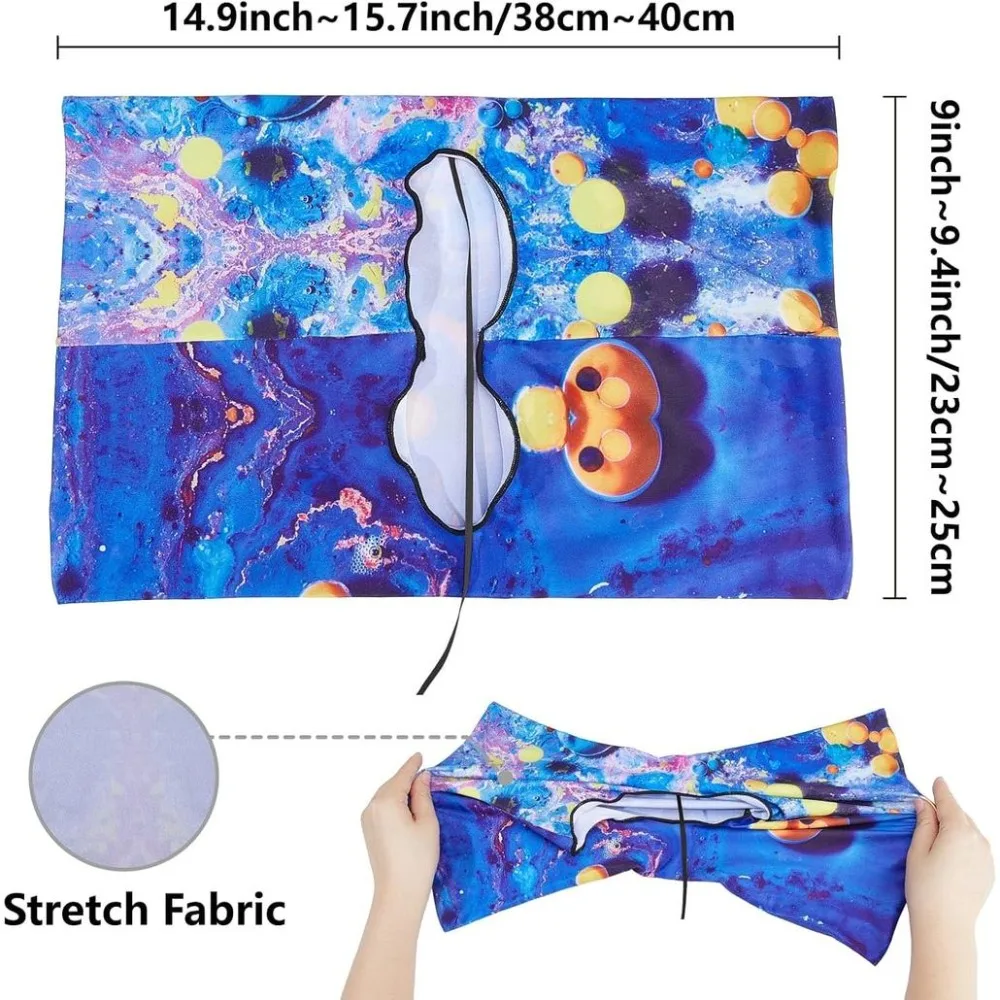 Magic Elements Stretchable Book Cover Washable Reusable Large Nylon Book Protector Elastic Notebook Wraps Suitable for Hardcover