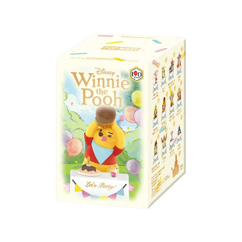 POPMART Disney Winnie The Pooh Let Is Party Serie Blindbox Original Spielzeug Überraschungstasche Mystery Box Puppe Anime Figur Ornament