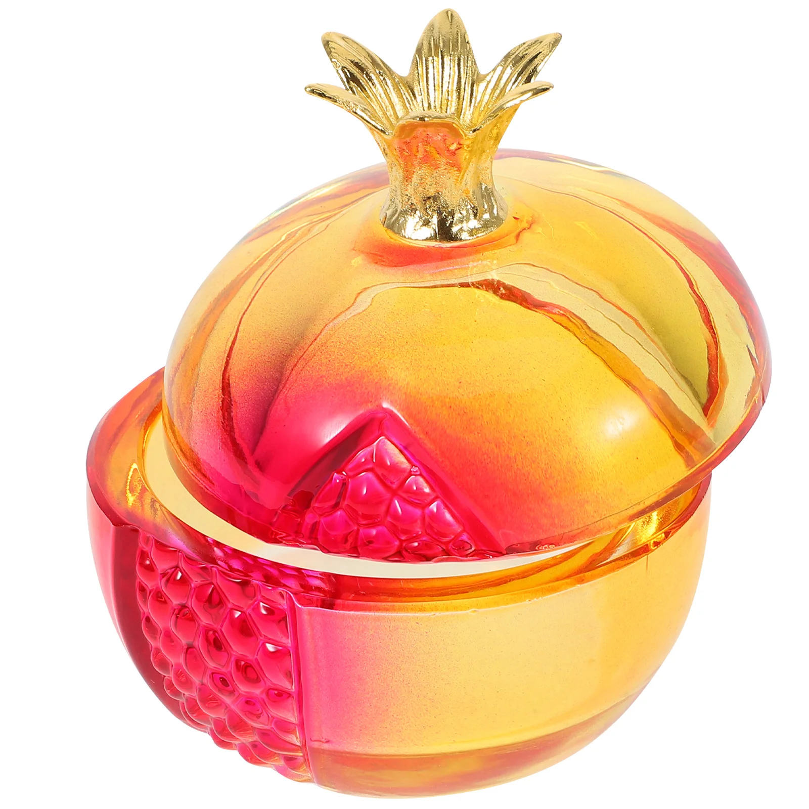

Nail Cup Glass Container Dappen Dish Lid Tip Holder Liquid White Crystal Stylish Pomegranate Shape Nail Brush Holder