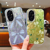 Blue Bow Green Heart Love Phone Cases For Honor 400 200 Magic 7 Lite X8a X9c X9b X8b Shell Silicone Couple Fundas Back TPU Cover