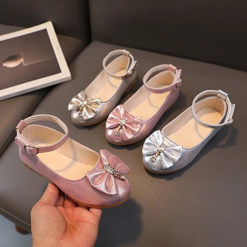

Children Korean Version Bow Princess Sandals Girl Fashion Show Casual Shoes Girl Summer Versatile Rhinestone Fine Glitter Shoes