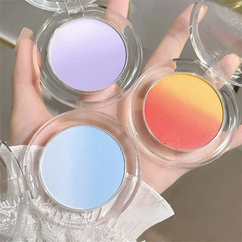 

Marvelous Vitality Two-color Gradient Powder Blusher Pure Desire Blush Purple Blush Blue Natural Brighten Fake Plain Girl