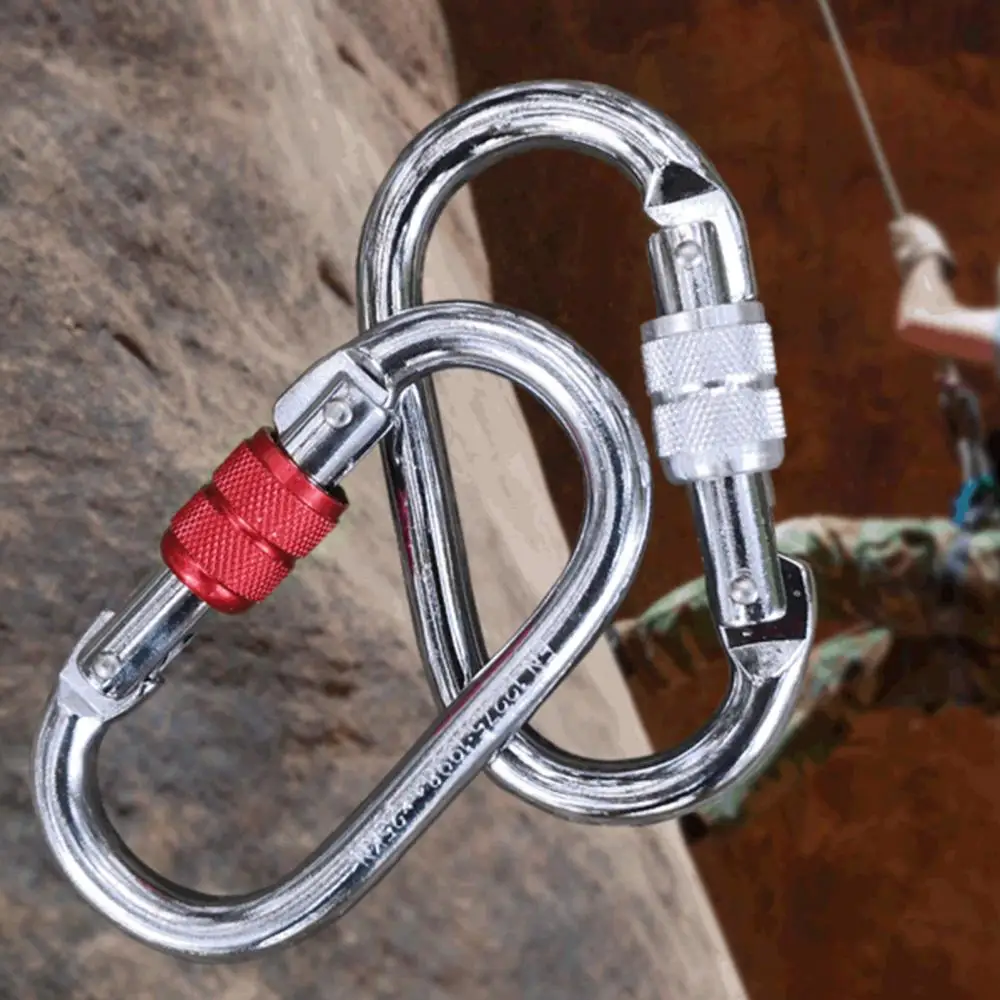 

Outdoor O-Shaped Alloy Steel Main Lock Mountaineering Hook Climbing Carabiner Climbing Hiking Accessories