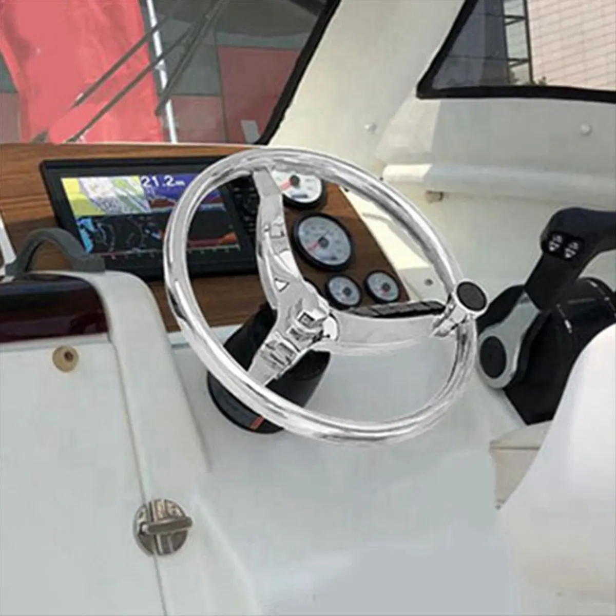 Mega Sale Stainless Steel Steer Wheel for Marine Boat Yacht with Control for Cable Helm