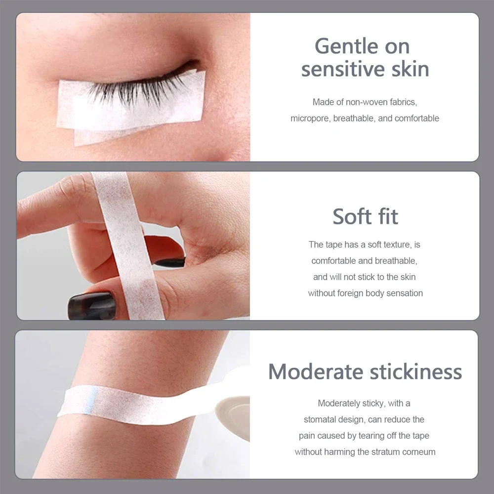 5 لفات من شريط Micropore، شريط ورقي قابل للتنفس، شريط جراحي ورقي خالٍ من اللاتكس، لفات شريط ضمادة ورقية محاصر بشكل فردي