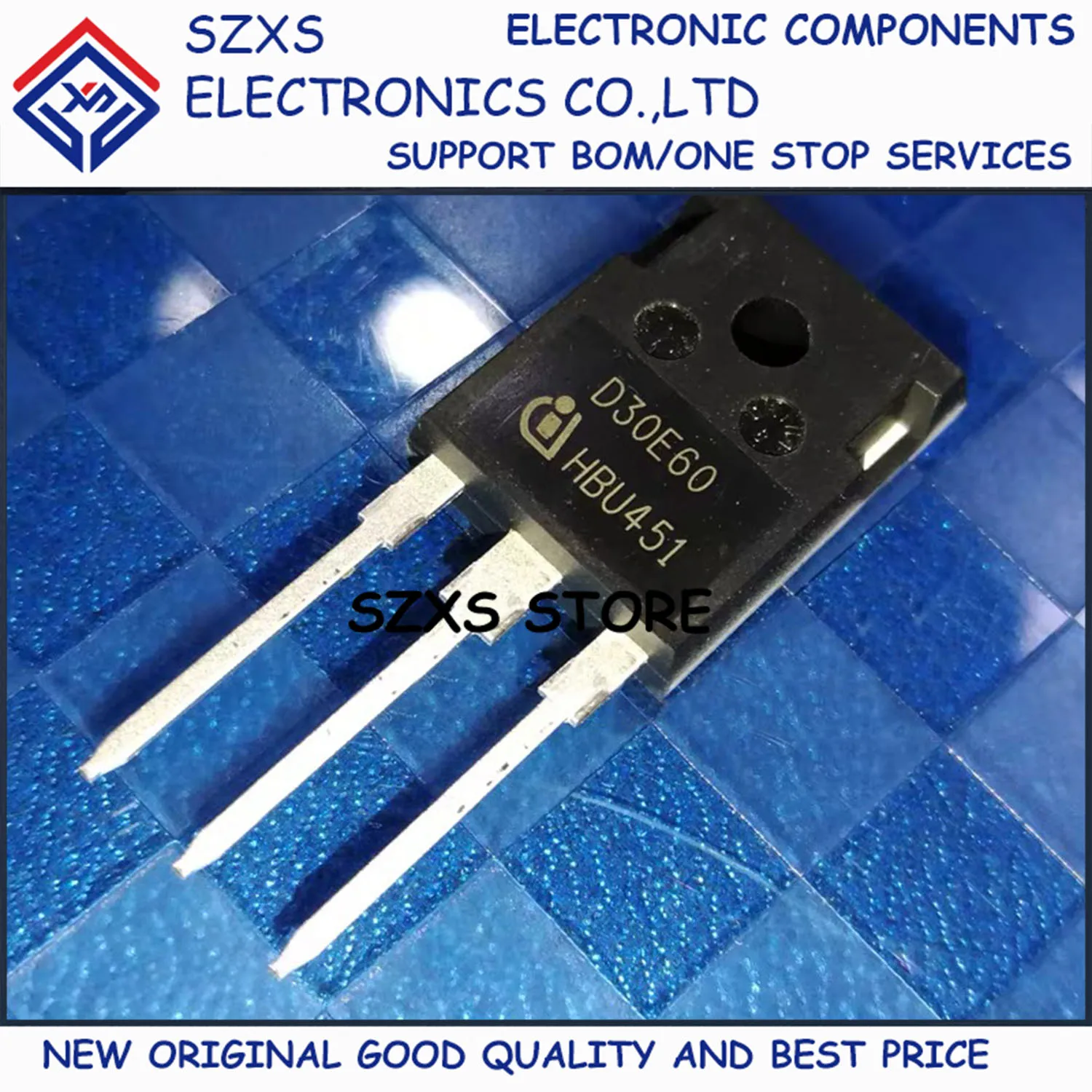 New Original 10Pcs D30E60 IDW30E60 TO-247 600V 30A Fast Recovery Diode In Stock Electronic Components Good Quality