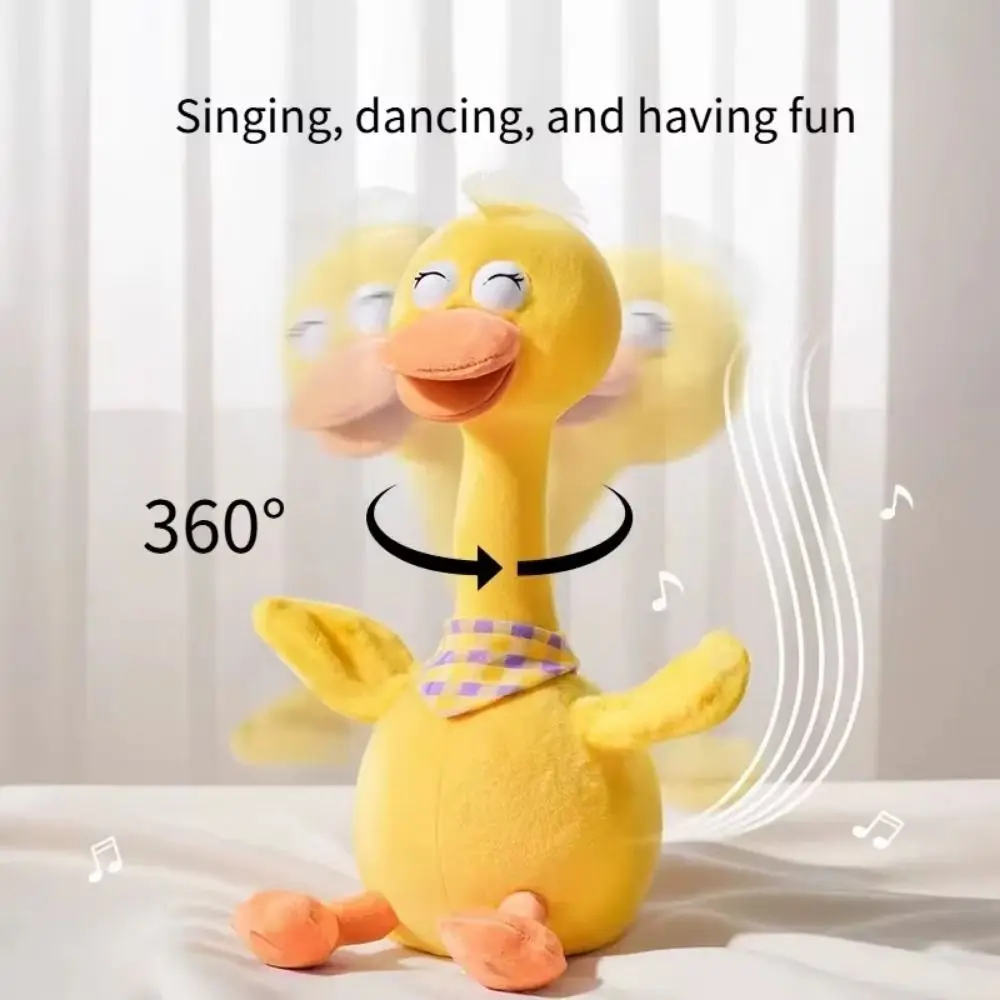 

Dancing Duck Electric Duck Plush Toy Singing English Version Dancing Talking Duck What You Say Interactive