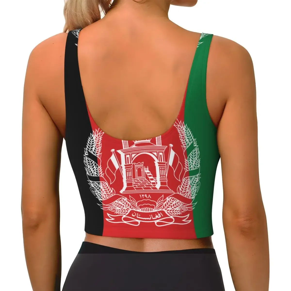 Gilet sportivo sexy da donna Bandiera dell'Afghanistan Streetwear femminile Sport Lingerie Tee Crop Top