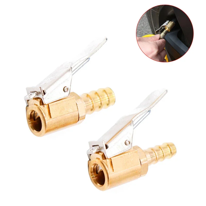 1pc Car Wheel Tire Nozzle Valve Clip Clamp Air Chuck Inflator Pump Connector Adapter Air Compressor Car Accessories 6/7/8mm