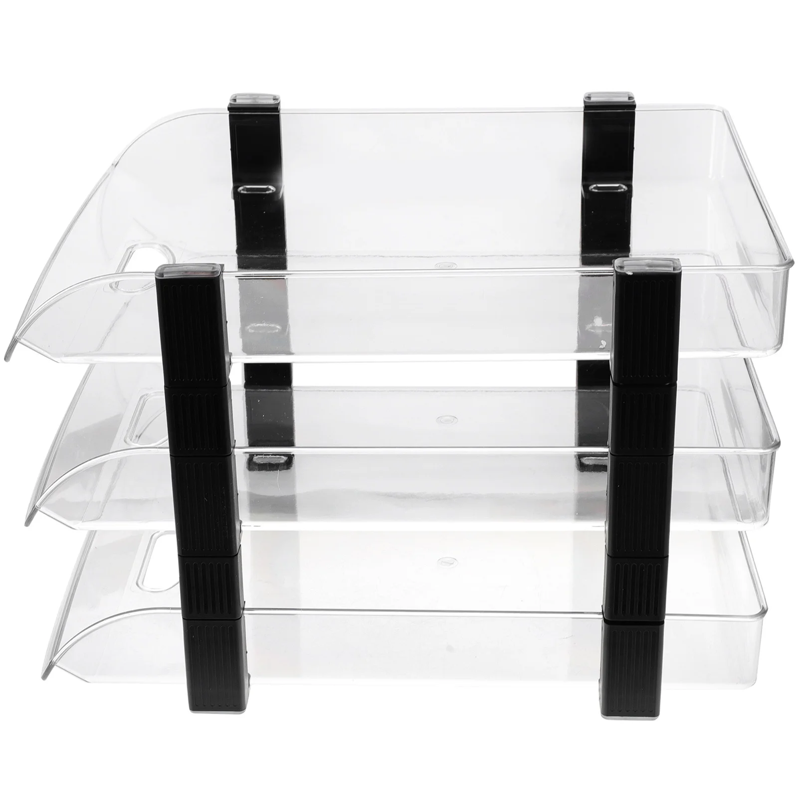 

Acrylic Desktop Storage Rack Document Holder Colorful Stackable Paper Trays File Organizer Neutral