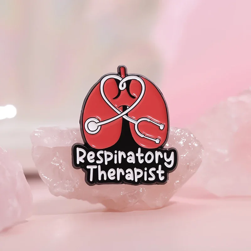 Lung Brain Heart Organ Enamel Pins Creative Respiratory Therapist Cartoon Brooches Metal Lapel Badge Accessories Gift for Friend