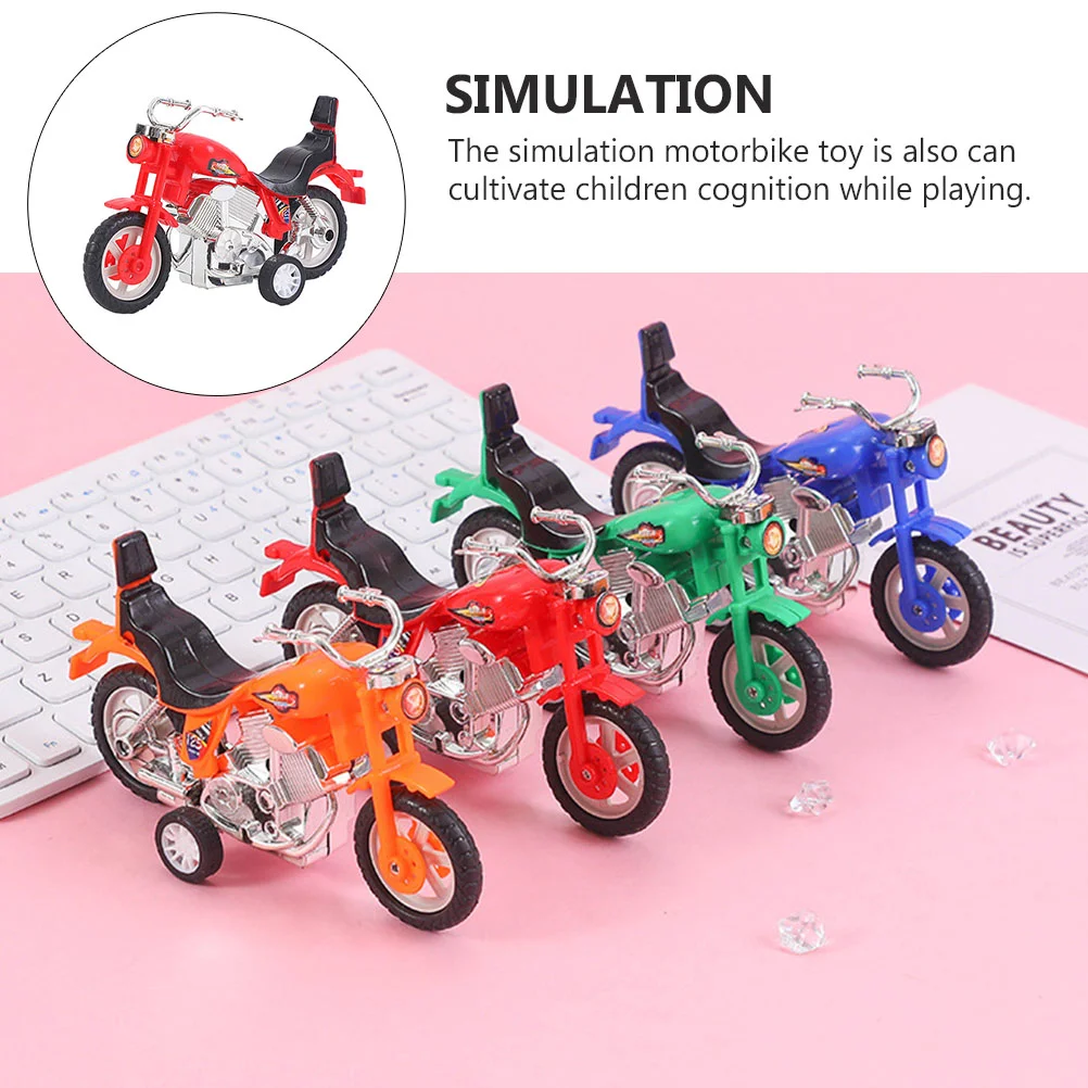 3-teiliges Kinderfahrzeug-Spielzeug zum Zurückziehen, Motorrad, Simulation, Motorrad, Auto, Fahrzeuge, Kunststoff, zurückziehbar, für Kinder