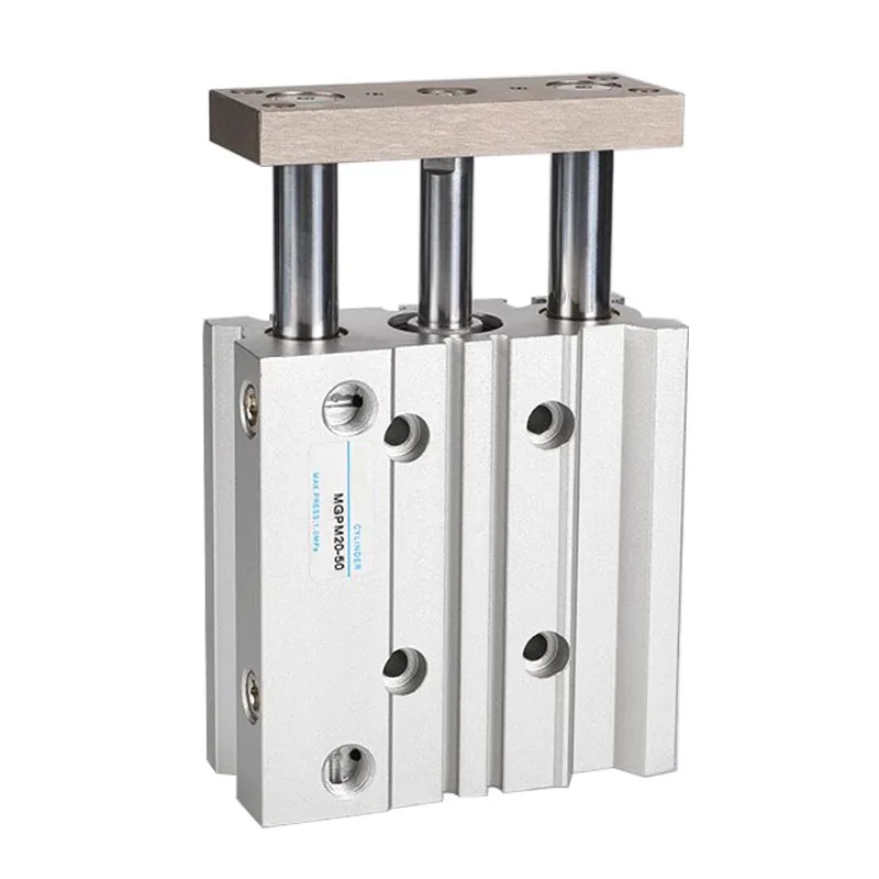 

MGPM12 MGPM16 MGPM20 MGPM25 MGPM32 MGPM40 MGPM50 MGPM63 MGPM80 Тип SMC Пневматический компактный направляющий цилиндр Ход 10–300 мм