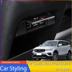 Rear USB Protection Cover Charging Port Dust Case Caps for Geely Atlas Pro/Azkarra 2019 2020 2021 2022 2023 Car Accessories