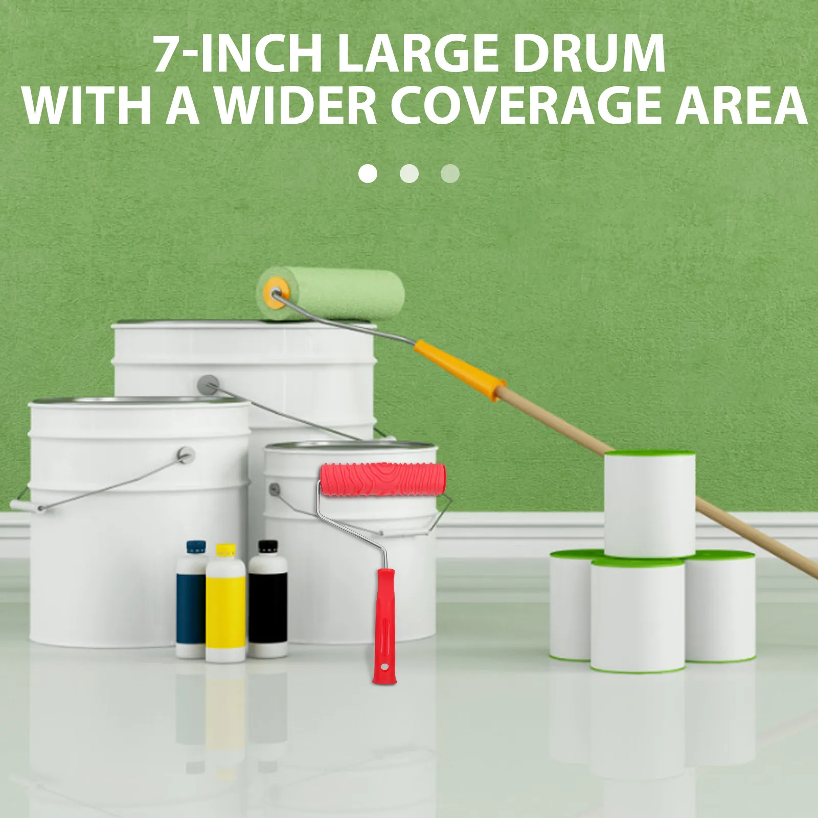 

Валик для нанесения узоров с удобной ручкой для декорирования стен, многоразовый резиновый инструмент для тиснения, DIY-инструмент для создания узоров