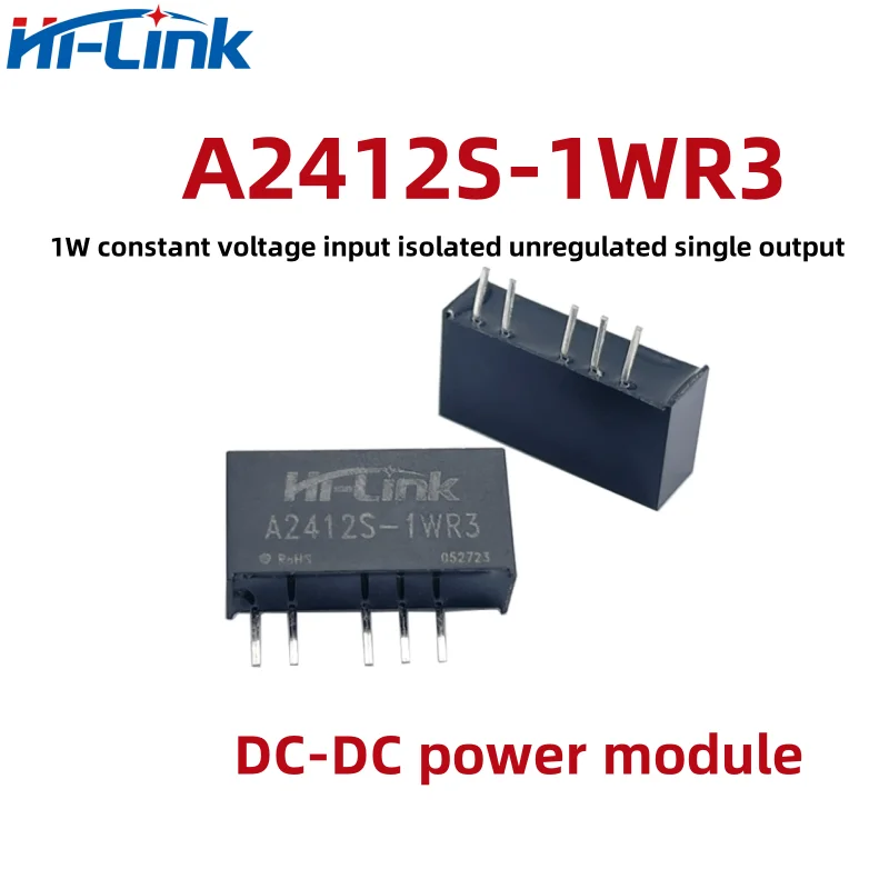 

A2412S-1WR3 1w 24v To 12v High Efficiency Step Down Isolated DCDC switching power supply module Constant Voltage Input Supply