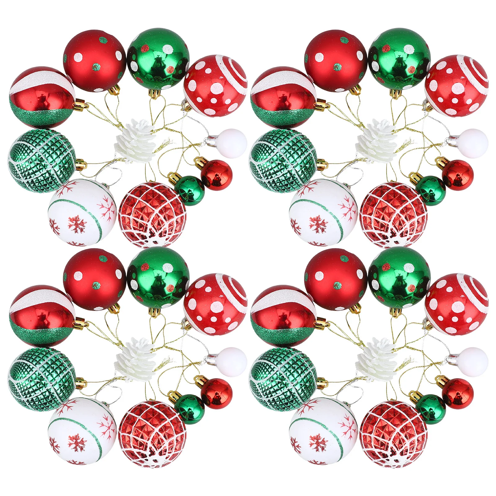 

42 Pcs White ’ Xmas Decorations Indoor Christmas Tree Festive Hanging Ornaments from Ceiling