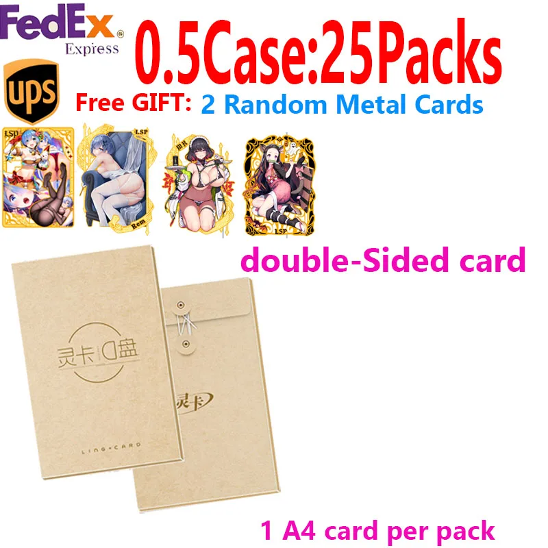 

Lingka "Disc D"" High Quality Double-Sided A5 Girl Card Collection Card Shinobu Yae Miko Nami Hutao Doujin Toys Gift