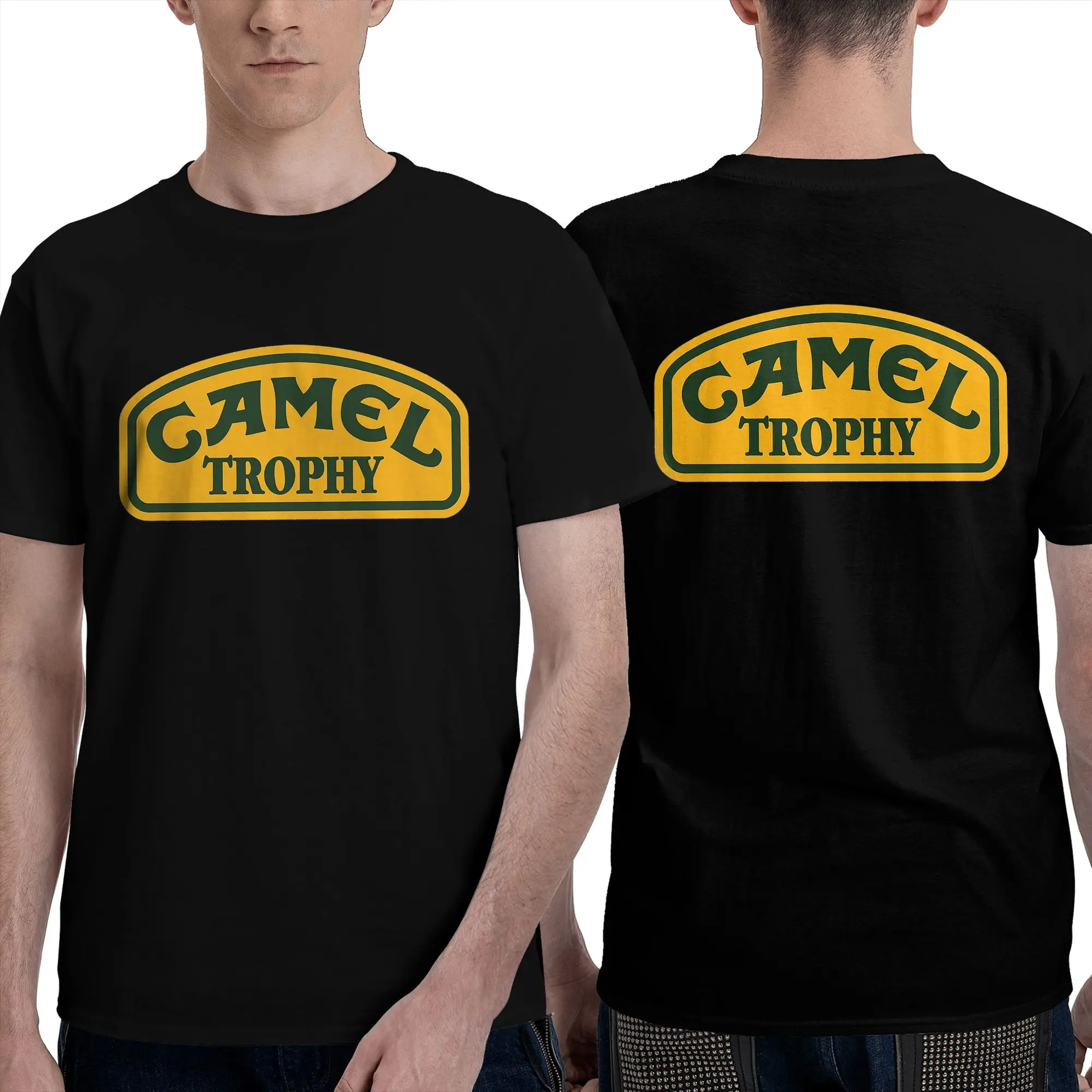 100% Cotton Camel Trophy T-Shirt Men's Double Sided T Shirt Men Crew Neck Summer Shirts Tops S-6XL