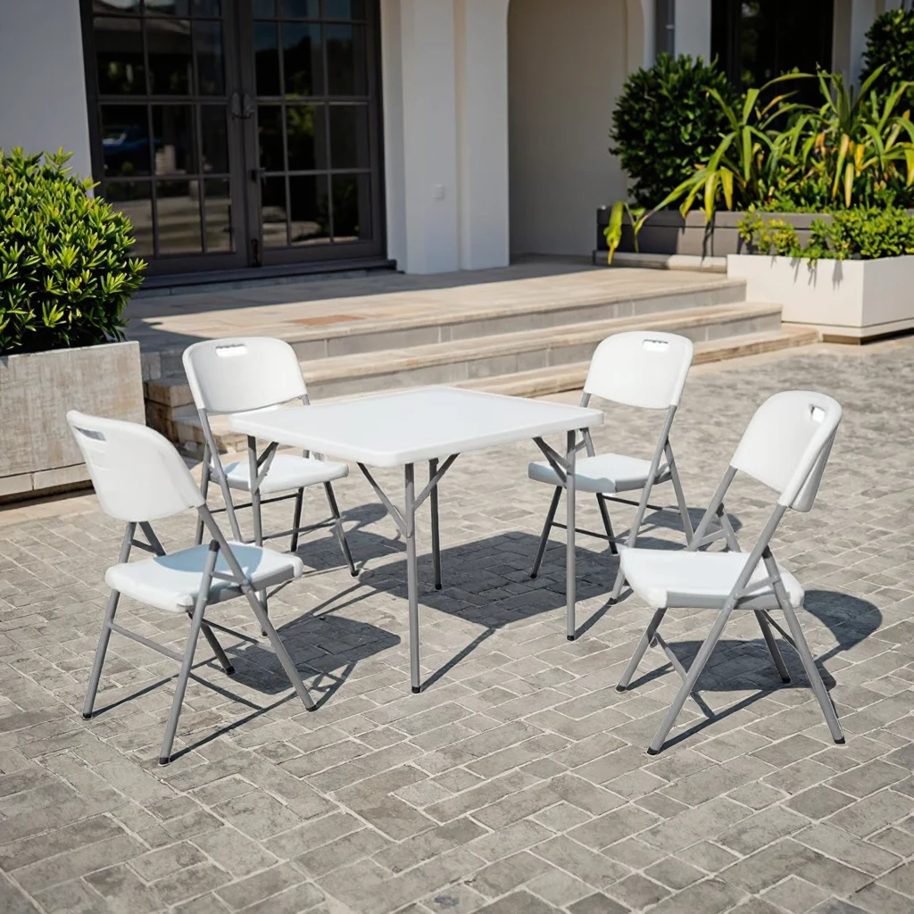 Foldable Modern Plastic Camping Coffee Table-Stackable Lightweight 88CM Small Size for Hospital & Hotel Usepromote sales
