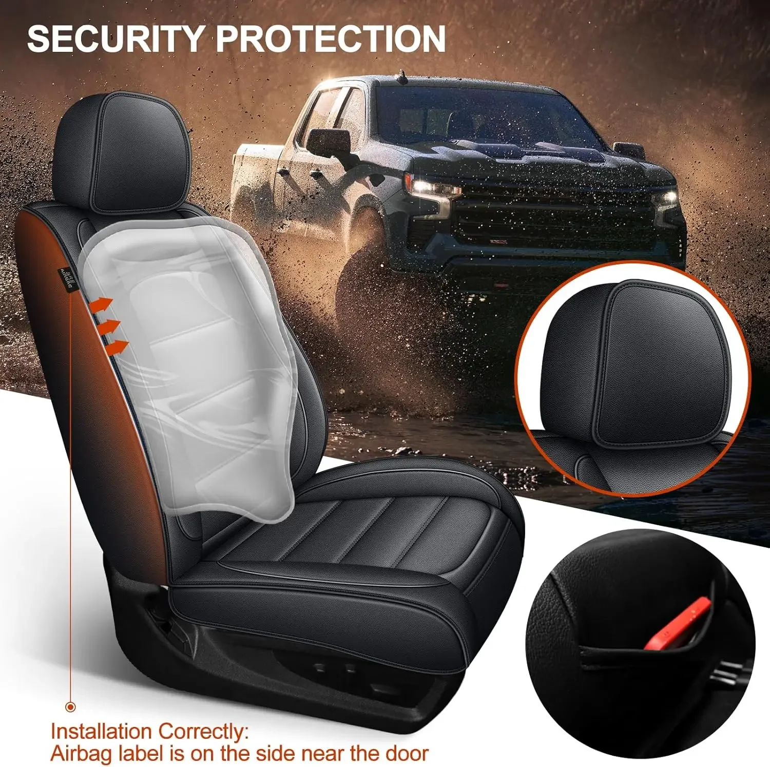 [High-Quality, Hot Deal!]Seat Covers Fit for Silverado: 2019-2024 Chevy Chevrolet Silverado GMC Sierra 1500 2500HD 3500HD Trail