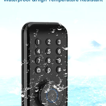 Waterproof smart door lock US deadbolt Wifi fingerprint home outdoor use Tuya APP