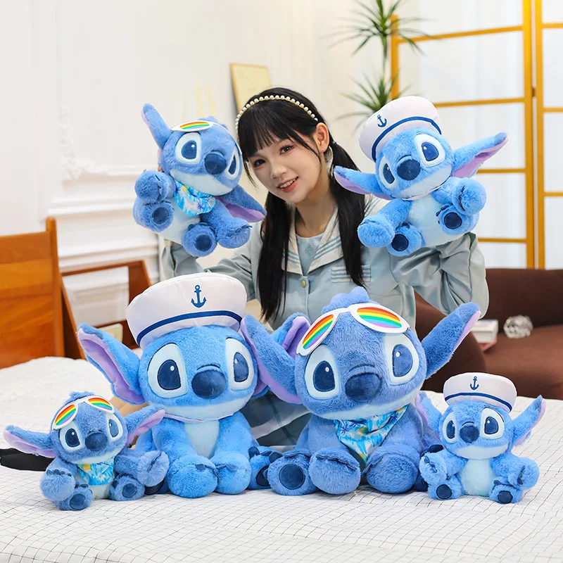 

Kawaii Stitch плюшевая игрушка Stich мягкая кукла в темно-синем стиле аниме милый детский подарок на день рождения и Рождество для детей бестселлер оптом