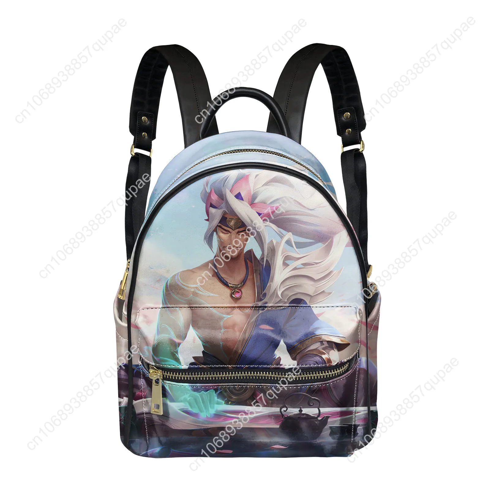 

League of Legends Anime Characters YaSuo Backpack Womens Men Double Shoulder Bag Business Travel Bookbag Rucksack Gift Daypack