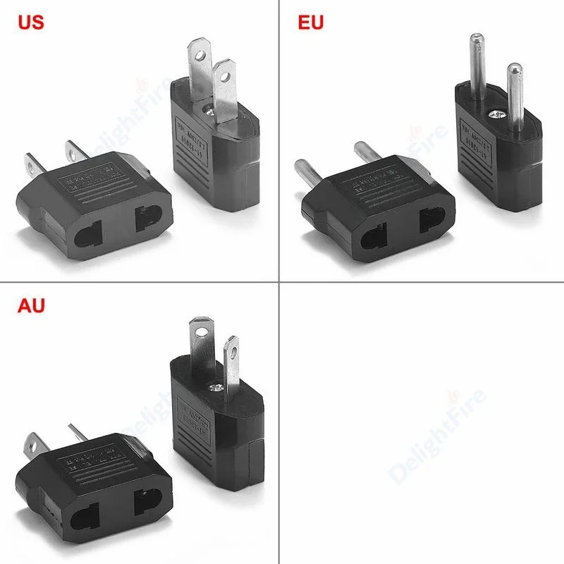 1-100pcs US AU EU Plug Adapter American Japan China US To EU Euro Travel Mini Portable Power Adapter Outlet Converter Socket