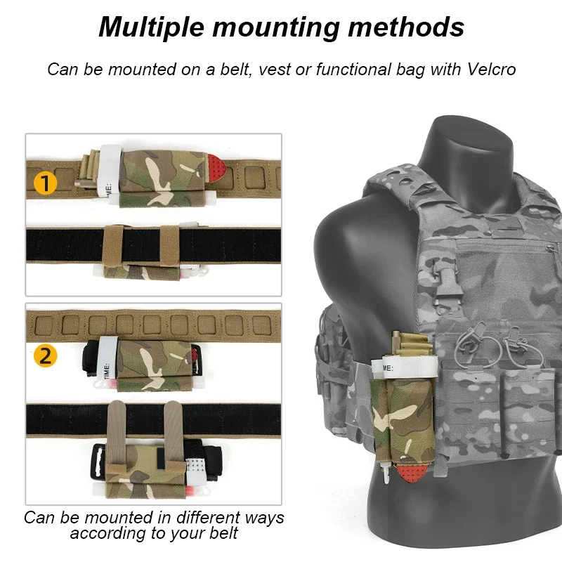 Picture 6: Elastic TQ Organizer Band Hook&loop Multi-function Tourniquet Carrier Tactical Tourniquet Holder Quick Access Duty Belt Hunting