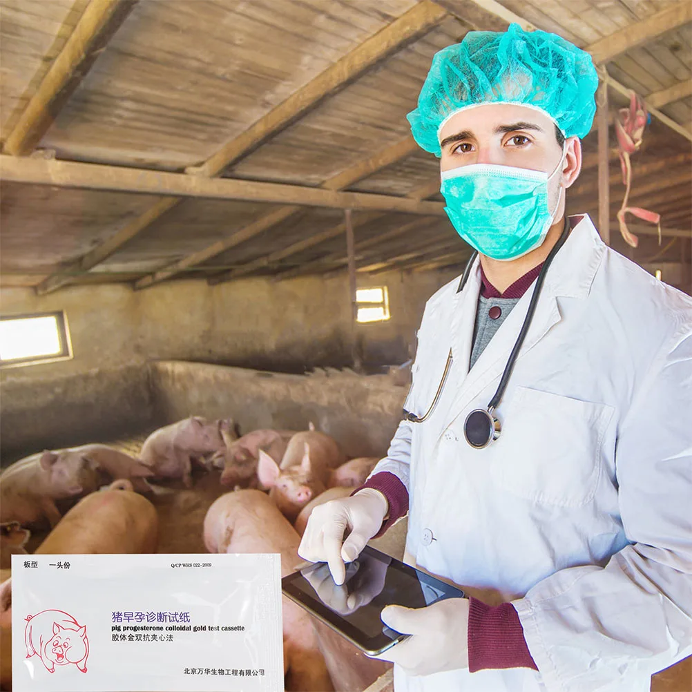 

6 set Sow Pregnancy Test Paper High Accuracy Easy Use Farm Animal Testing Kit Small Size Storage Friendly Pet Supplies