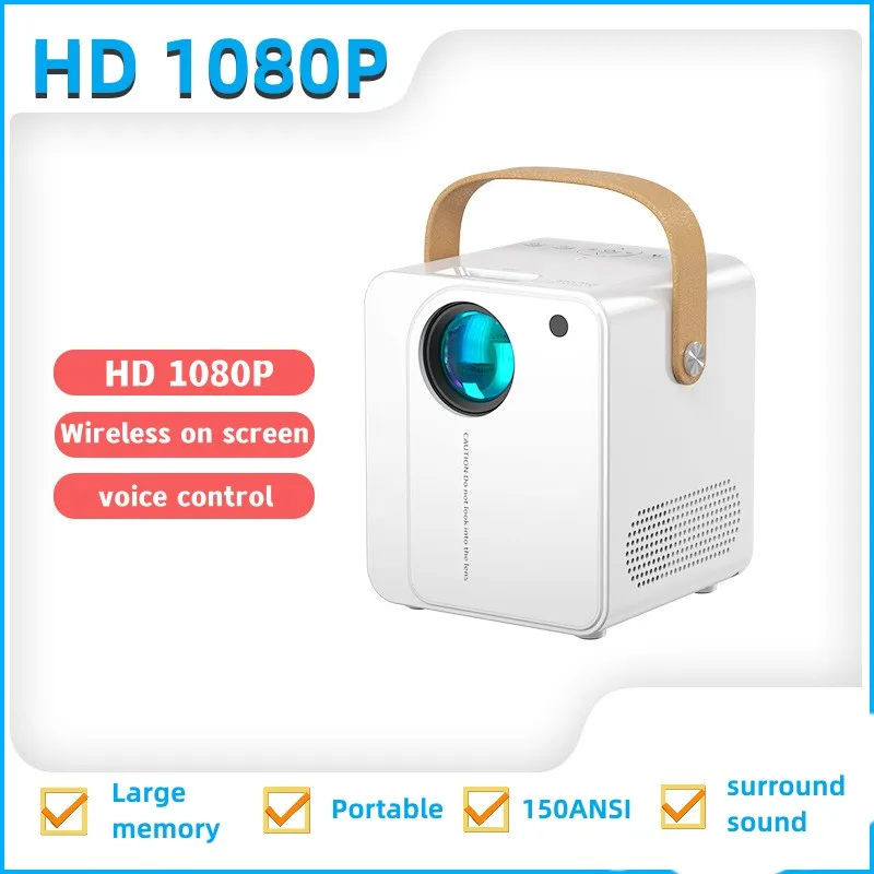 Digital Mini Projector 1080P 4D Keystone Android System 5GWIFI Video Projetor 150ANSI 9000Lumes Home Camping Proyector