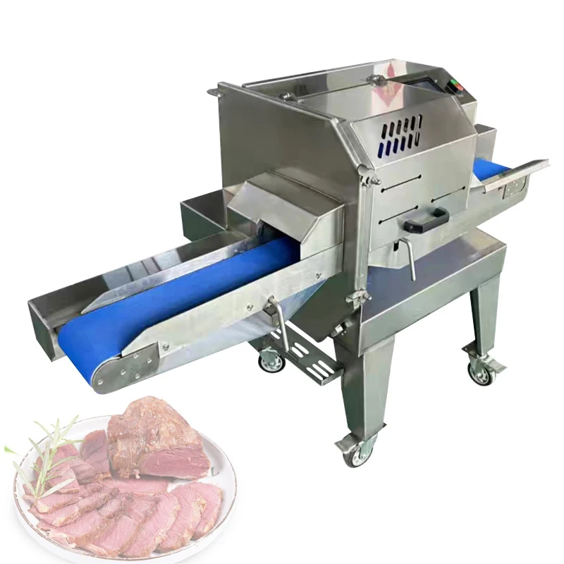 Electric Automatic Cooked Meat Beef Cutter Bacon Sausage Slicer Machine Cutting Machine Steak Slice Cutting Machine