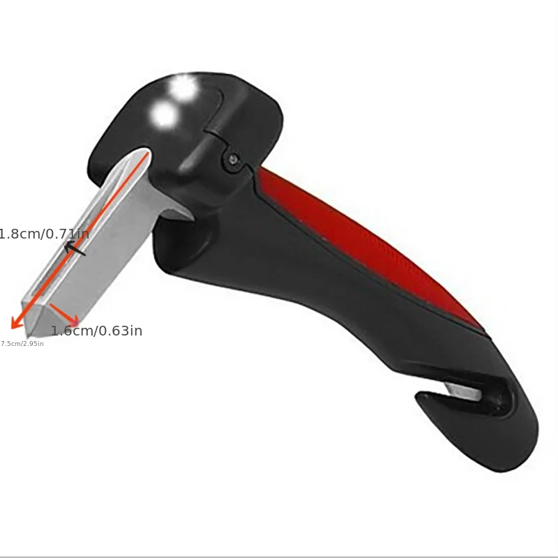 Universal Automotive Four in One Armrest Safety Hammer Auxiliary Handle Auxiliary Hammer Rod Night Lighting Multi functional