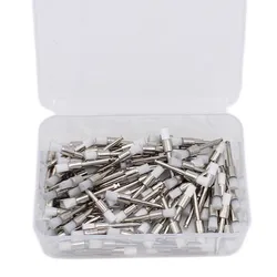 100PCS/Box Dentistry Polishing Brush Nylon Flat Head Latch Teeth Polish Prophy Brushes For Contra Angle Machine Dental Material