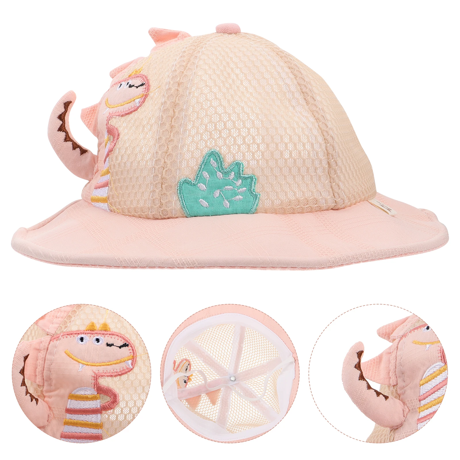 

Cartoon Dinosaur Fisherman Hat Kids Breathable Mesh Sun Hat Lovely Protection Cap Toddler Boys Baby Outdoor Travel Photoshoot