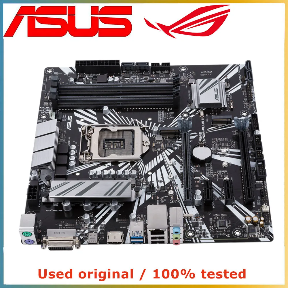 For ASUS PRIME Z370M-PLUS II  Z370 LGA 1151 Motherboard LGA 1151 DDR4 Mainboard