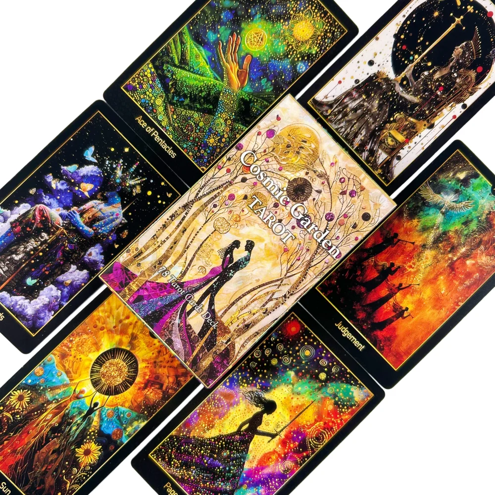 Cosmic Garden Tarot Deck Tarot Cards Fortune Telling Game Card Divination Fate Party Oracle Board Game Family Party Game