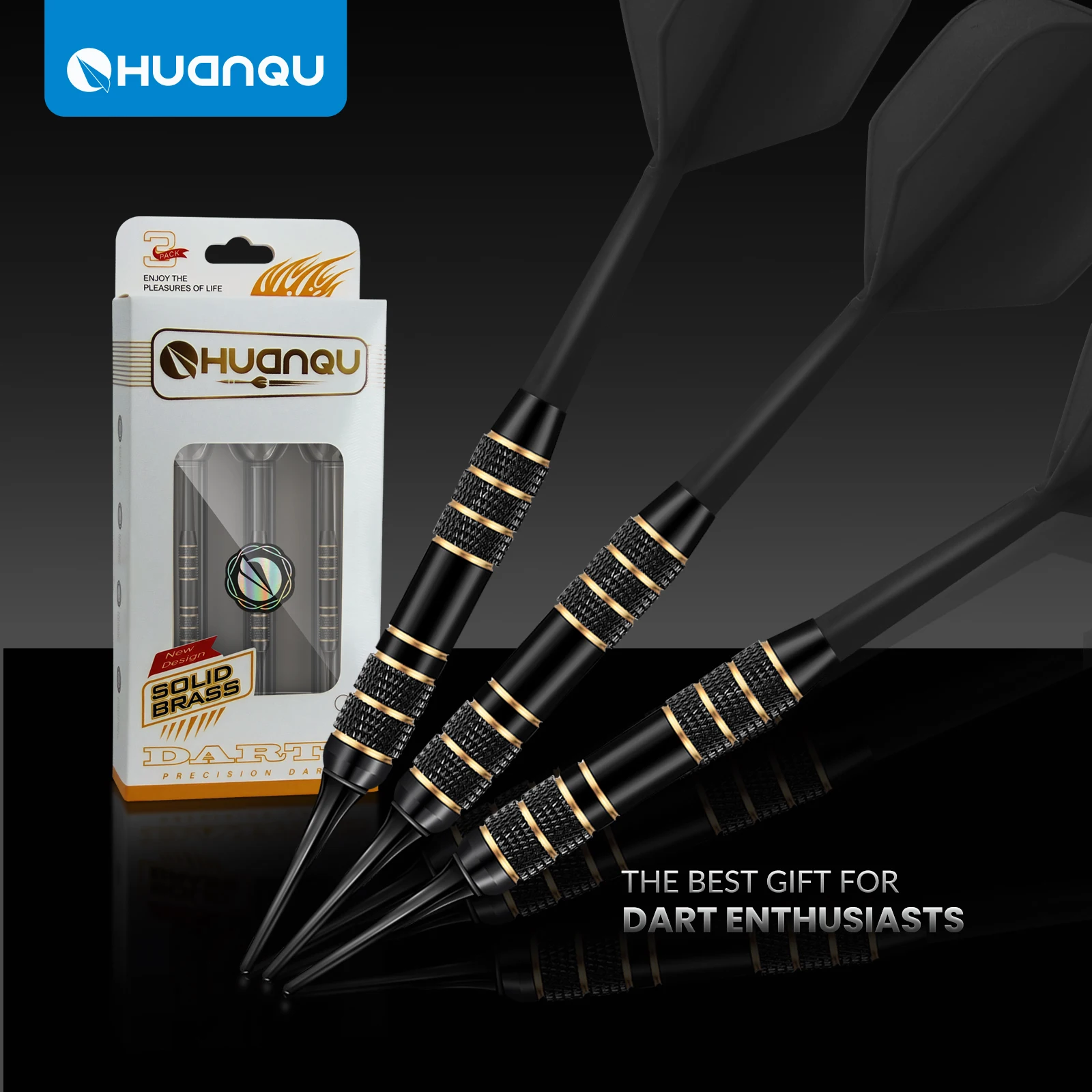 

Huanqu 3-Piece Dart Set, Includes 20 Soft Tip Darts and a Portable Storage Box - Professional Darts for Dart Games (with Hanging Hook) Suitable for Electronic Dart Boards, Bar Party Games, New Year Gifts, Birthday Gifts