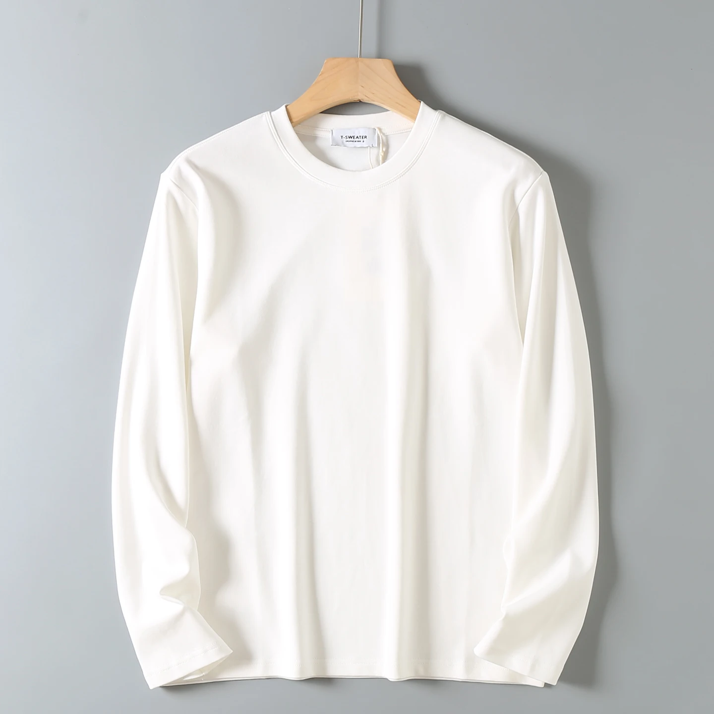 

2025 Autumn New American Retro Long Sleeve O-neck Solid Color T-shirt Men's Fashion Simple 95% Cotton Washed Casual Sport Tops