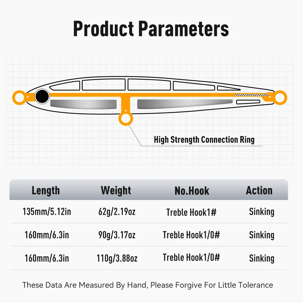 المملكة المياه المالحة الصيد إغراء غرق قلم رصاص الطعوم 135/160 مللي متر 62/90/110 جرام سمك السلمون المرقط باس إغراء خطاف ثلاثي طويل الصب Pecsa معالجة