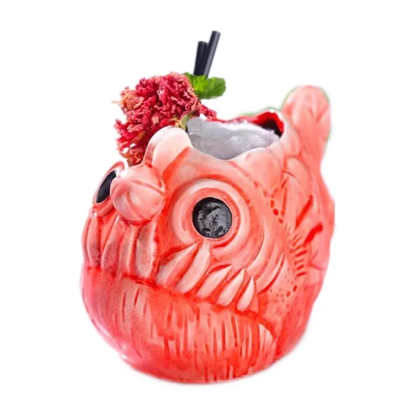 

660ml Hawaii Tiki Mugs Cocktail Cup Beer Beverage Mug Wine Mug Ceramic Tiki Mugs
