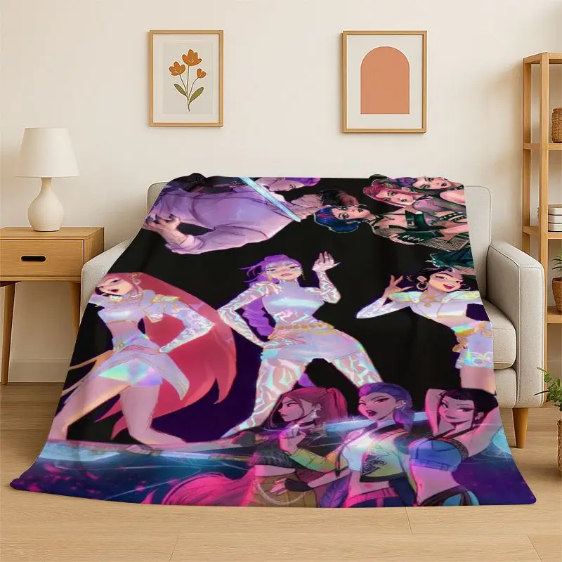 KPop D-Demon Hunters Saja Boys Cartoon Soft Flannel Throw Blanket,Cozy Blanket for Bed,Couch,Sofa,Bedroom,Living Room,Travel
